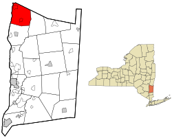 Dutchess County New York incorporated areas Red Hook highlighted